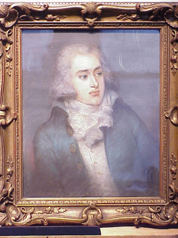 Lot image - French School 19th Century PORTRAIT OF A MAN IN 18TH CENTURY DRESS Pastel on paper 14 x 11 1/2 inches (35.6 x 29.2 cm.)