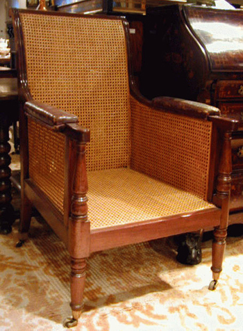 Lot image - Regency Mahogany Caned Bergere