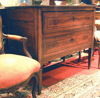 Lot image - Italian Neoclassical Inlaid Walnut Commode