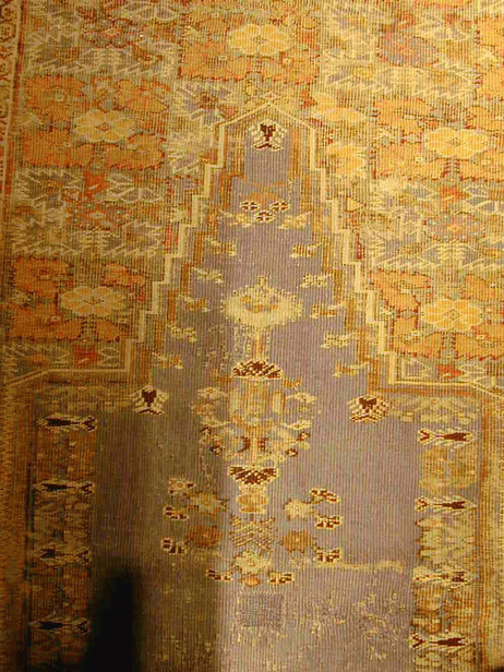 Lot image - Ghiordes Prayer Rug