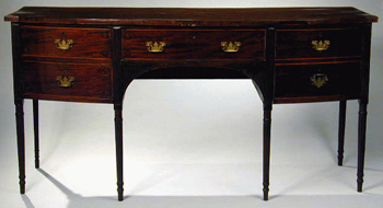 Lot image - George III Inlaid Mahogany Sideboard