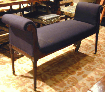 Lot image - George III Mahogany Window Bench