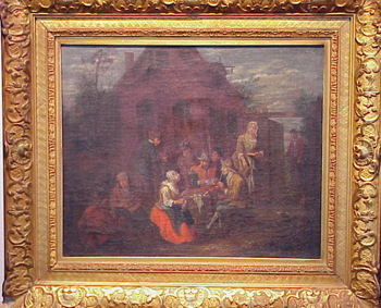 Lot image - Dutch School 17th/18th Century A LETTER FROM THE FRONT Oil on canvas 18 3/4 x 22 3/4 inches (47.7 x 58 cm.)...