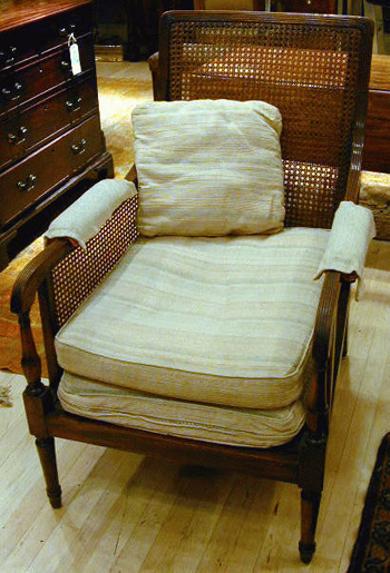 Lot image - Regency Mahogany Caned Bergere