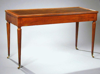Lot image - Louis XVI Mahogany Tric-Trac Table