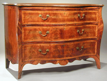 Lot image - George III Inlaid Mahogany Commode