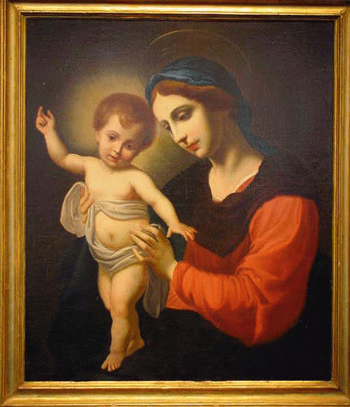 Lot image - After Carlo Dolci MADONNA AND CHILD Oil on canvas 33 1/2 x 28 1/2 inches (85.1 x 72.4 cm.)...