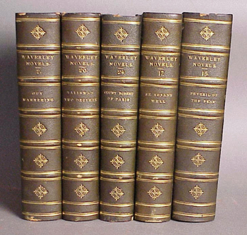 Lot image - [BINDING] SCOTT, SIR WALTER Waverley Novels   25 volumes