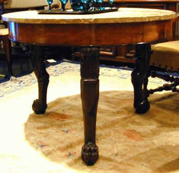Lot image - Continental Neoclassical Marquetry Center Table