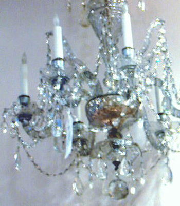 Lot image - George III Style Cut Glass Six-Light Chandelier