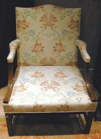 Lot image - George III Mahogany Library Armchair