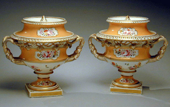 Lot image - Pair of English Porcelain Fruit Coolers