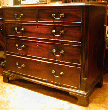 Lot image - George III Mahogany Chest of Drawers