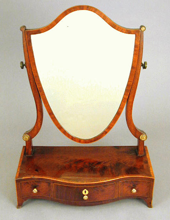 Lot image - George III Mahogany Dressing Glass