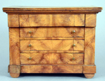 Lot image - Restauration Fruitwood Miniature Commode