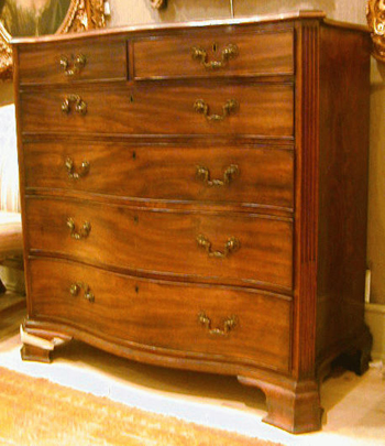 Lot image - George III Mahogany Chest of Drawers