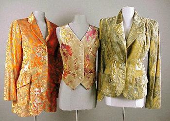 Lot image - Two Bill Blass Stenciled Velvet Jackets 1980s