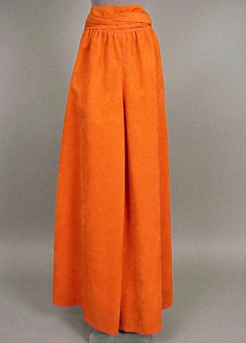 Lot image - Halston Ultrasuede Palazzo Pants 1970s