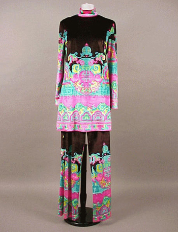 Lot image - Chinoiserie Mini Dress 1960s
