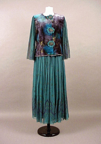 Lot image - Zandra Rhodes Tie-Dyed Ensemble 1970s