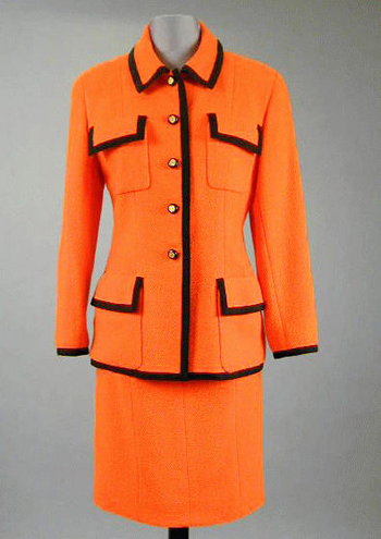 Lot image - Chanel Boutique Orange Suit