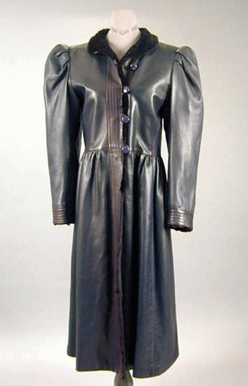 Lot image - Yves Saint Laurent Folkloric Leather Coat 1980s
