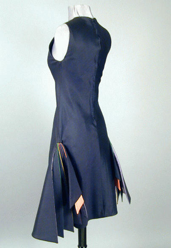 Lot image - Roberto Cappuci Fan Skirt Cocktail Dress Italian, late 1980s