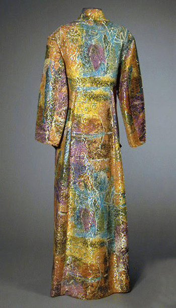 Lot image - Brocade Wrap Coat and Muslin Pattern From a Charles James design, 1950s