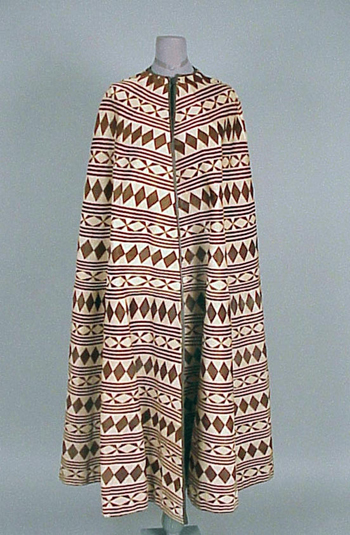 Lot image - Lagerfeld for Fendi Stenciled Calfskin Cape Early 1970s