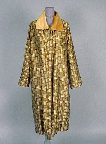 Lot image - Tan and Gold Art Deco Lame Coat