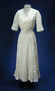Lot image - Embroidered Linen and Mull Lingerie Dress