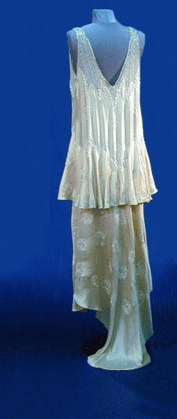 Lot image - Ivory Satin Evening or Wedding Dress