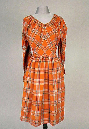 Lot image - Claire McCardell Plaid Wool Dress