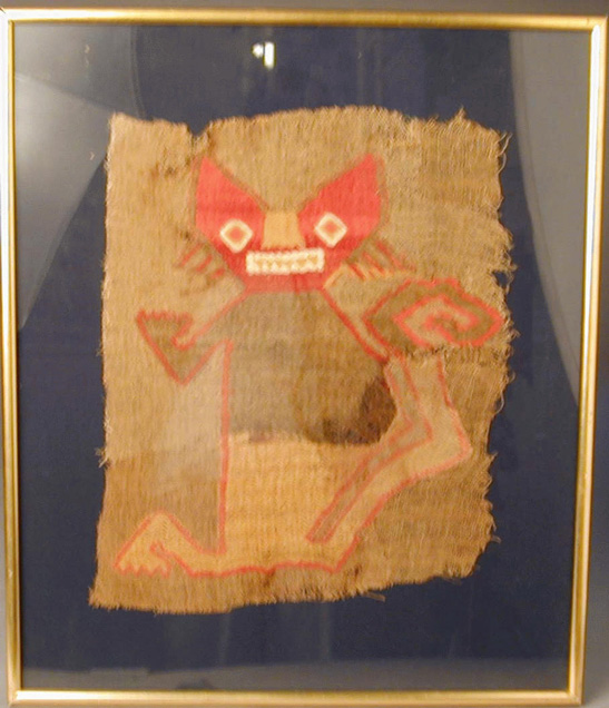 Lot image - Group of Three Framed Pre-Columbian Textiles