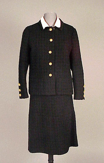 Lot image - Chanel Black Wool Suit