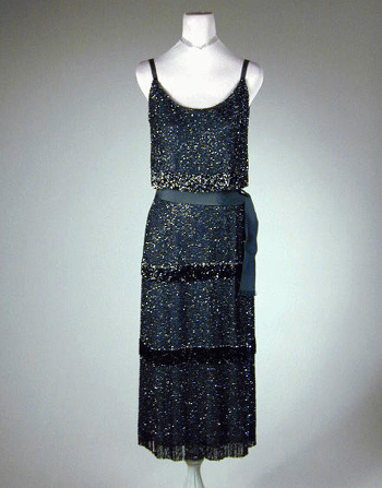 Lot image - Traina-Norell Black Beaded Cocktail Sheath