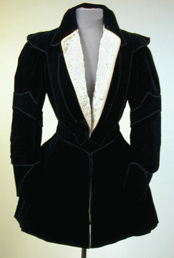 Lot image - Victorian Black Velvet Jacket