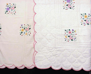 Lot image - Pair of Silk Quilts and Blanket Covers
