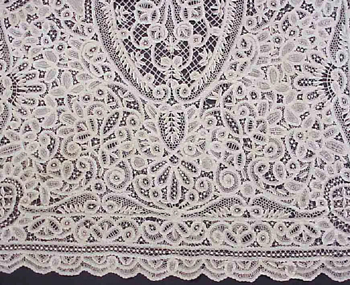 Lot image - Renaissance Lace Tablecloth
