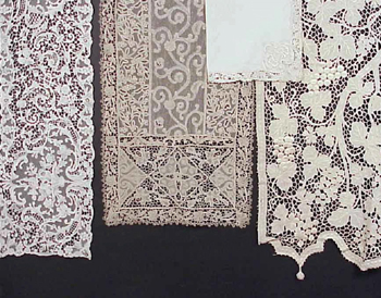 Lot image - Miscellaneous Group of Lace Furnishings