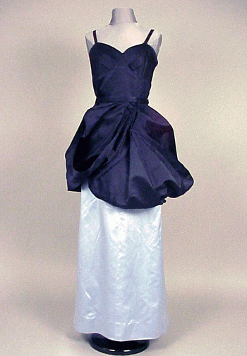 Lot image - Mainbocher Peplum Evening Gown