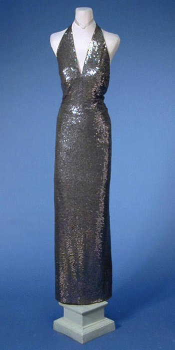 Lot image - Traina-Norell Halter Mermaid Dress