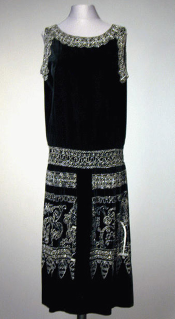 Lot image - Black Velvet Chemise Dress