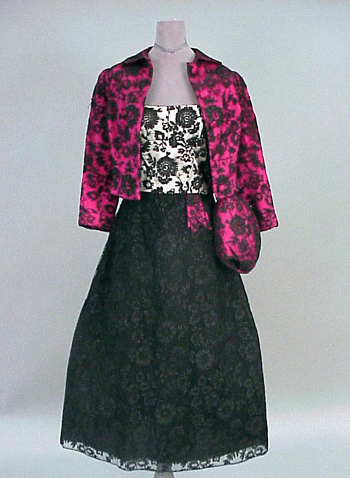 Lot image - Mainbocher Tri-Color Cocktail Ensemble