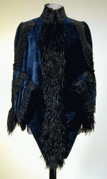 Lot image - Teal Velvet Victorian Visite