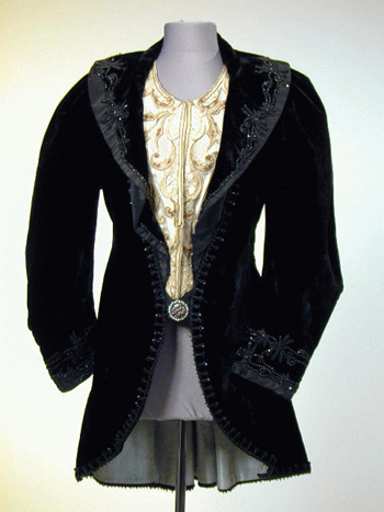 Lot image - Victorian Black Velvet Jacket
