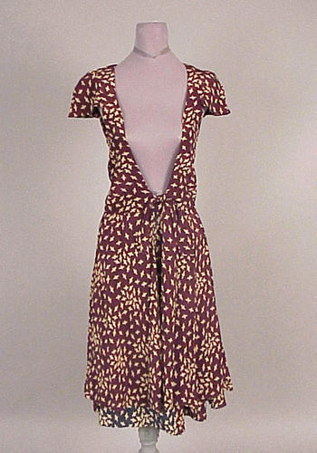 Lot image - Biba Bird Print Two-Piece Outfit