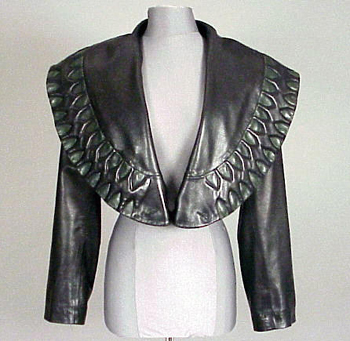 Lot image - Azzedine Alaia Appliqued Leather Jacket