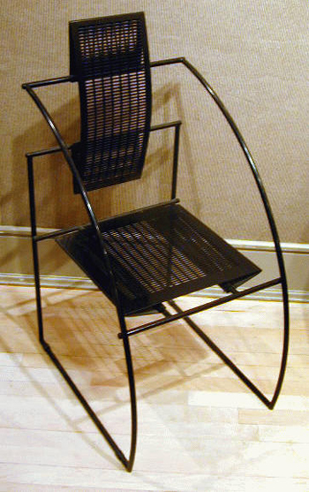 Lot image - Four Painted Metal Armchairs Botta