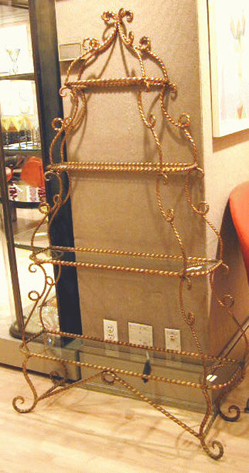 Lot image - Gilt-Metal Three-Tier Etagere